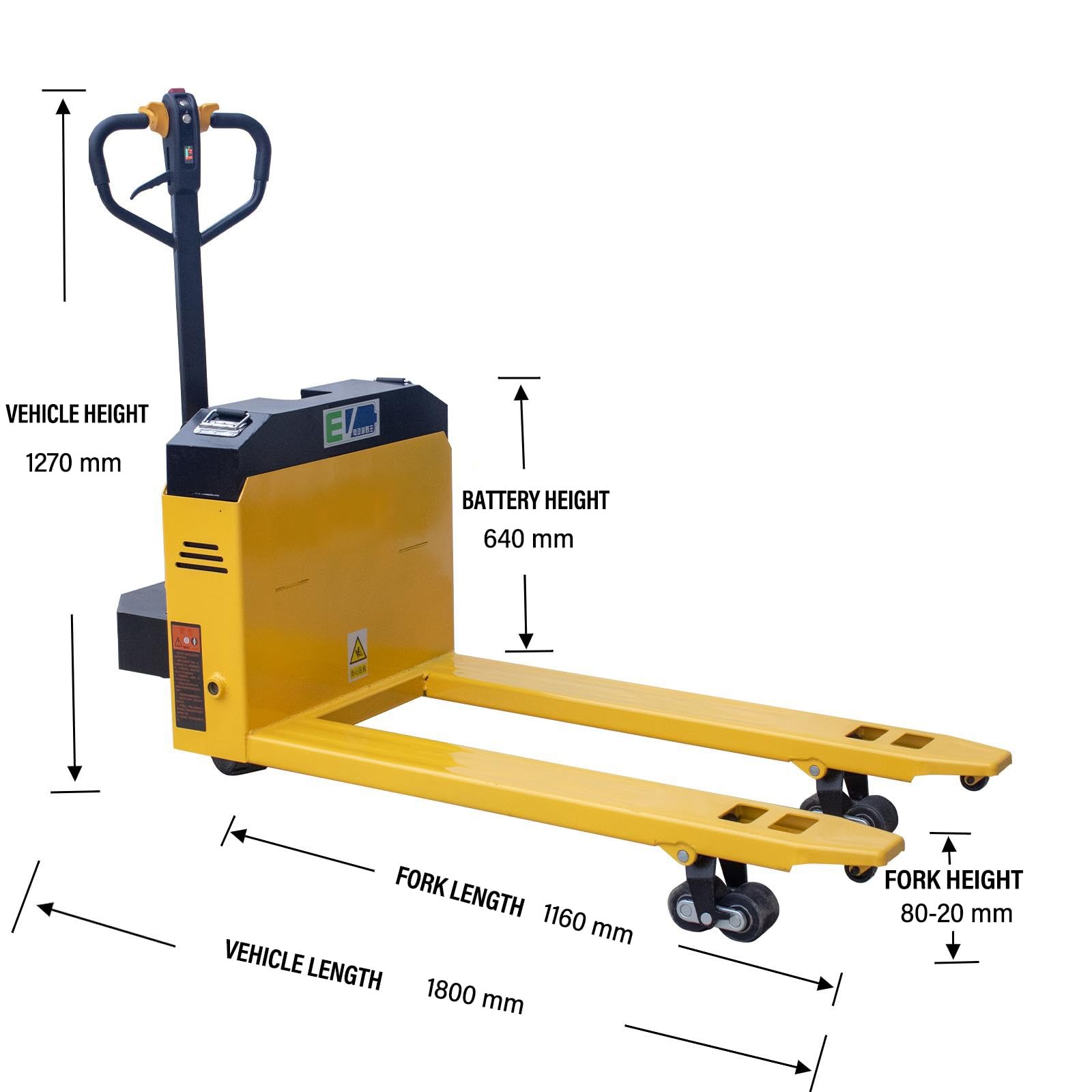 Full Electric Pallet Jack?Multi-Function Handle with Emergency Key Switch?Powered Lithium Battery 4400Lbs/6600Lbs Capacity for Narrow Space(4409lbs)