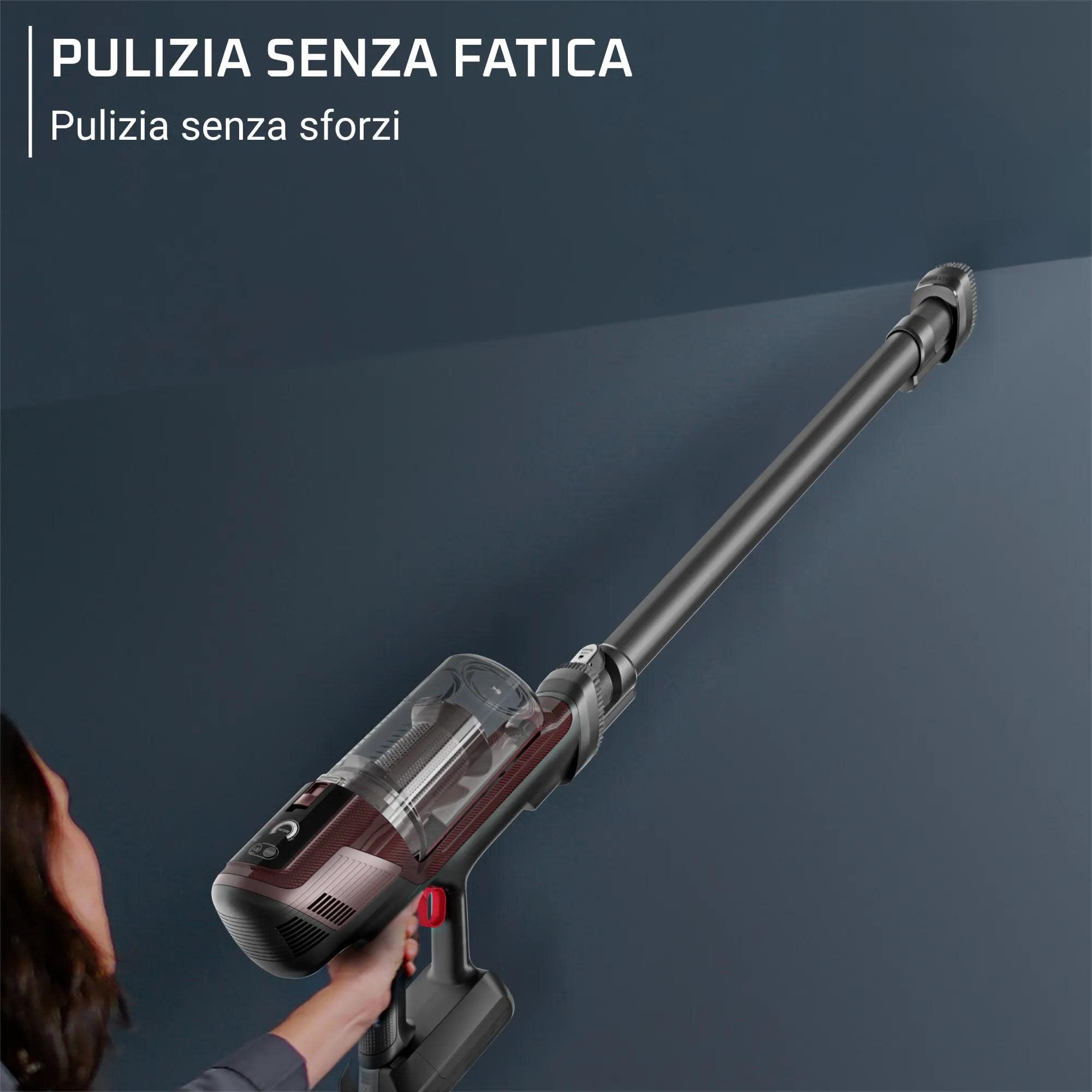 Rowenta X-Pert 6.80, Aspirapolvere Senza Fili, Nero, RH6483 | con Spazzola Multifunzione con Luci LED, Display, Autonomia Fino a 60 Minuti, 100 W