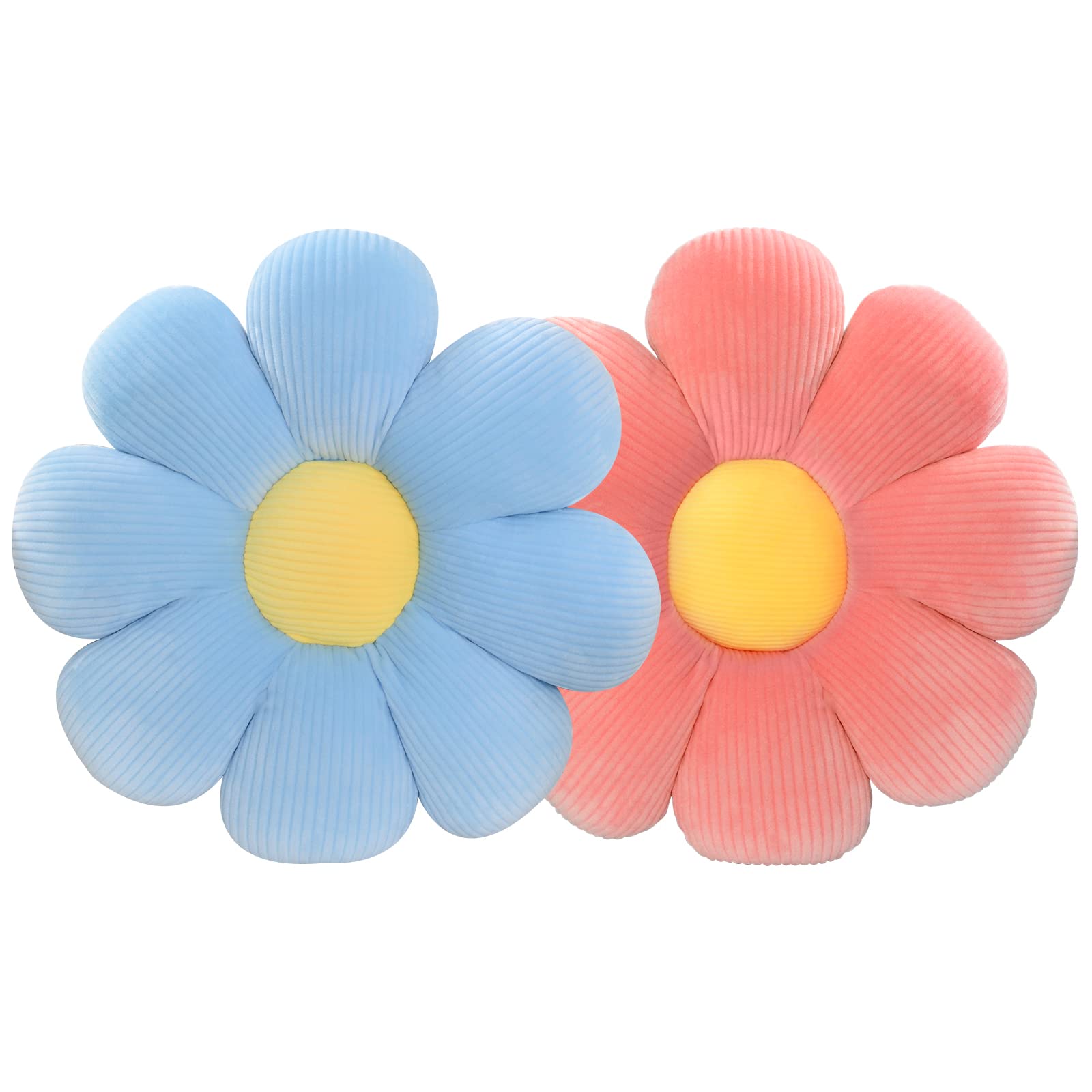Flower Pillow, 2PCS Flower Floor Pillow Seat Cushion,Daisy Pillow