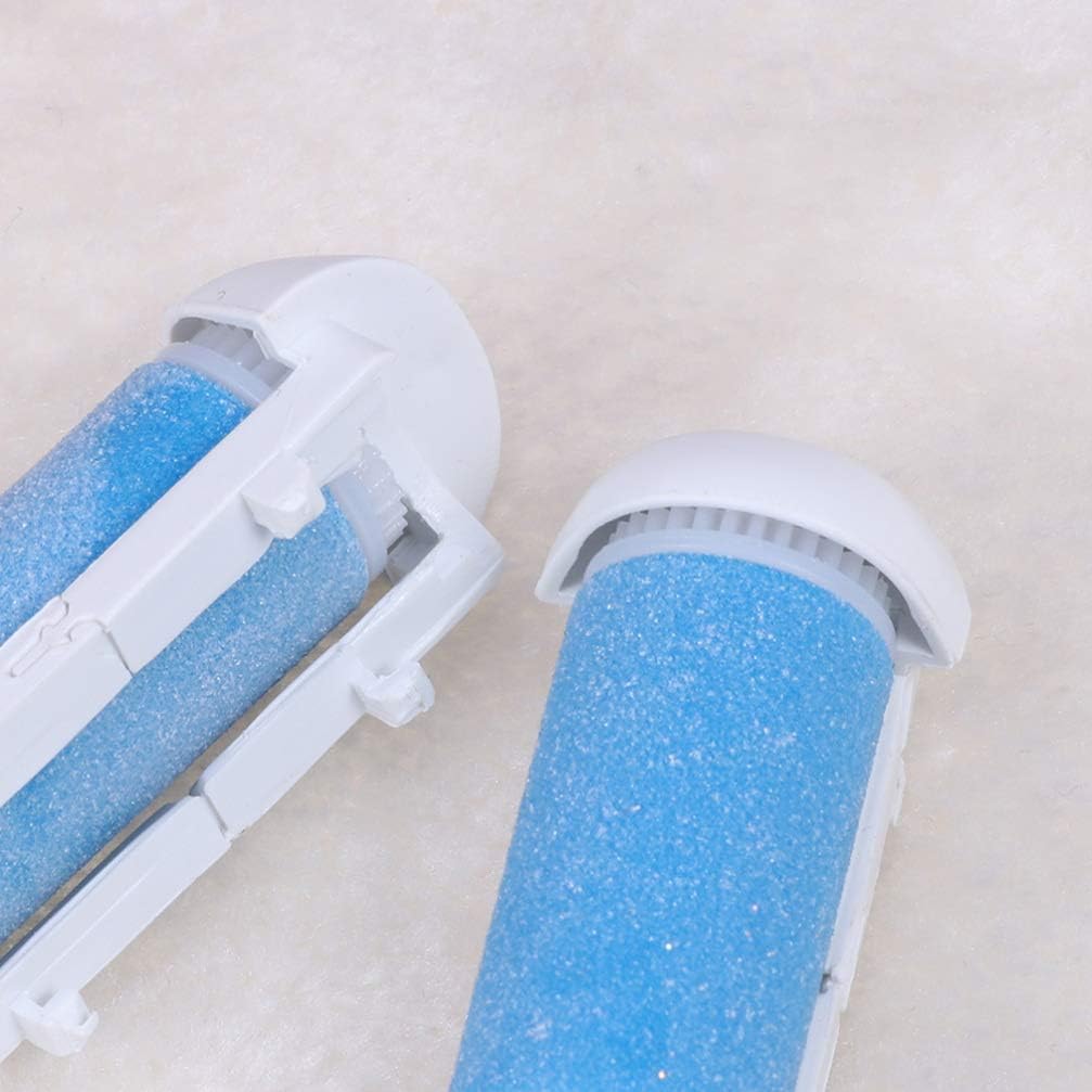 SOLUSTRE 6pcs Coarse Replacement Roller Refill Heads Pedicure Foot File Cracked Skin Corns Remover Refill for Electronic Foot File Pink and Blue - Image 3