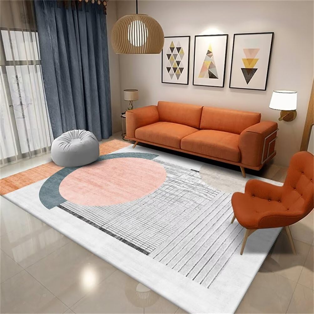 Tapis Chambre pour Fille Rose et Gris Ambiance Cocooning