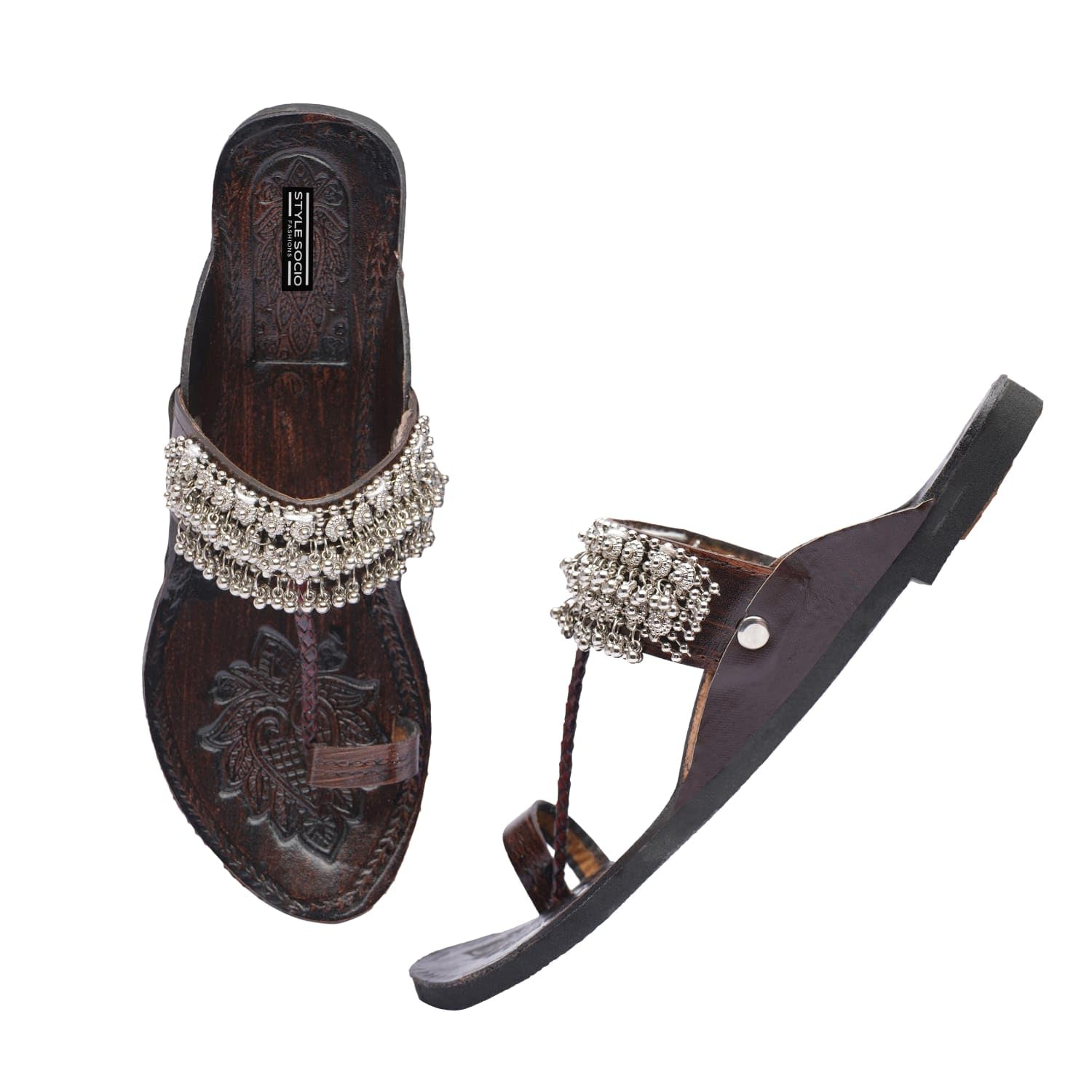 See full amazon price history chart for STYLE SOCIO FASHIONS Kolhapuri Leather Chappals for Women, Indian Ethnic Footwear (8) Brown STYLE SOCIO FASHIONS Kolhapuri Leather Chappals for Women, Indian Ethnic Footwear (8) Brown (B0CZHVTTSY) Amazon Price History, Amazon Price Tracker
