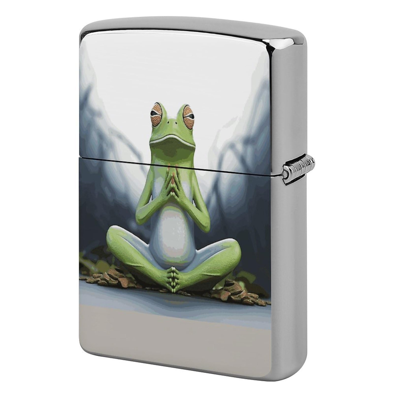 Fekiloot Style Funny Yoga Frog Lighter Case Cover Lighter Holder