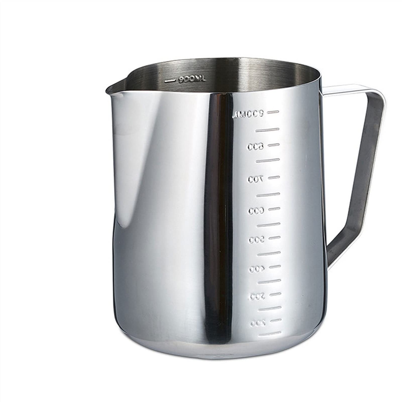 LiudanGravy Boats Stainless Steeel Milk Frothing Pitcher Cup Tool Barista Tools Coffee Milk Frothing Jug Pitcher Coffee Tool Sauce Jug (Color : 900ml Sliver)