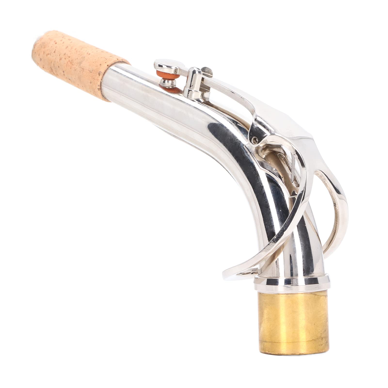 Collo per sassofono contralto, 24, 5 mm argento curva sax collo per giocare Accessori per prestazioni