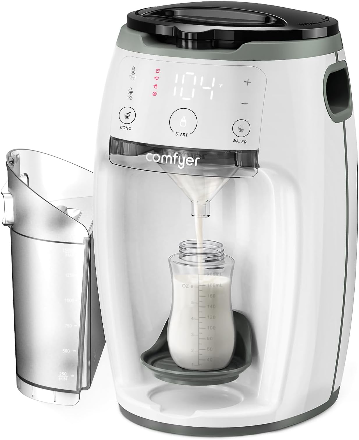 Milk Mixer, Instant Formula, Adjustable and Automatic Bottle Maker, Formula Dispenser, Temperature Control for Babies, Automatic Powder Mixing for All Bottles and Formula Brands