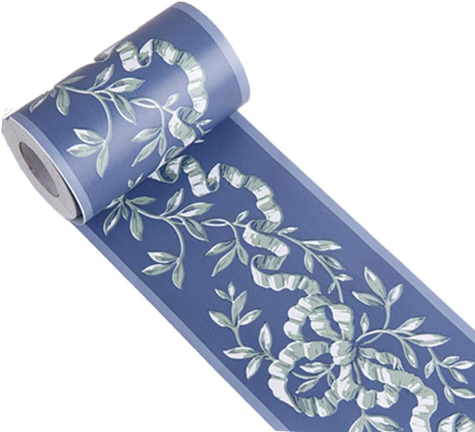 UPREDO Royal Blue Floral Wall Border Peel and Stick Ceiling Border