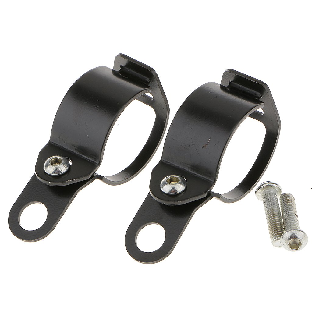 Black Motorcycle Turn Signal Light Mount Brackets Fork Ear Clamps for Harleay-picture-11