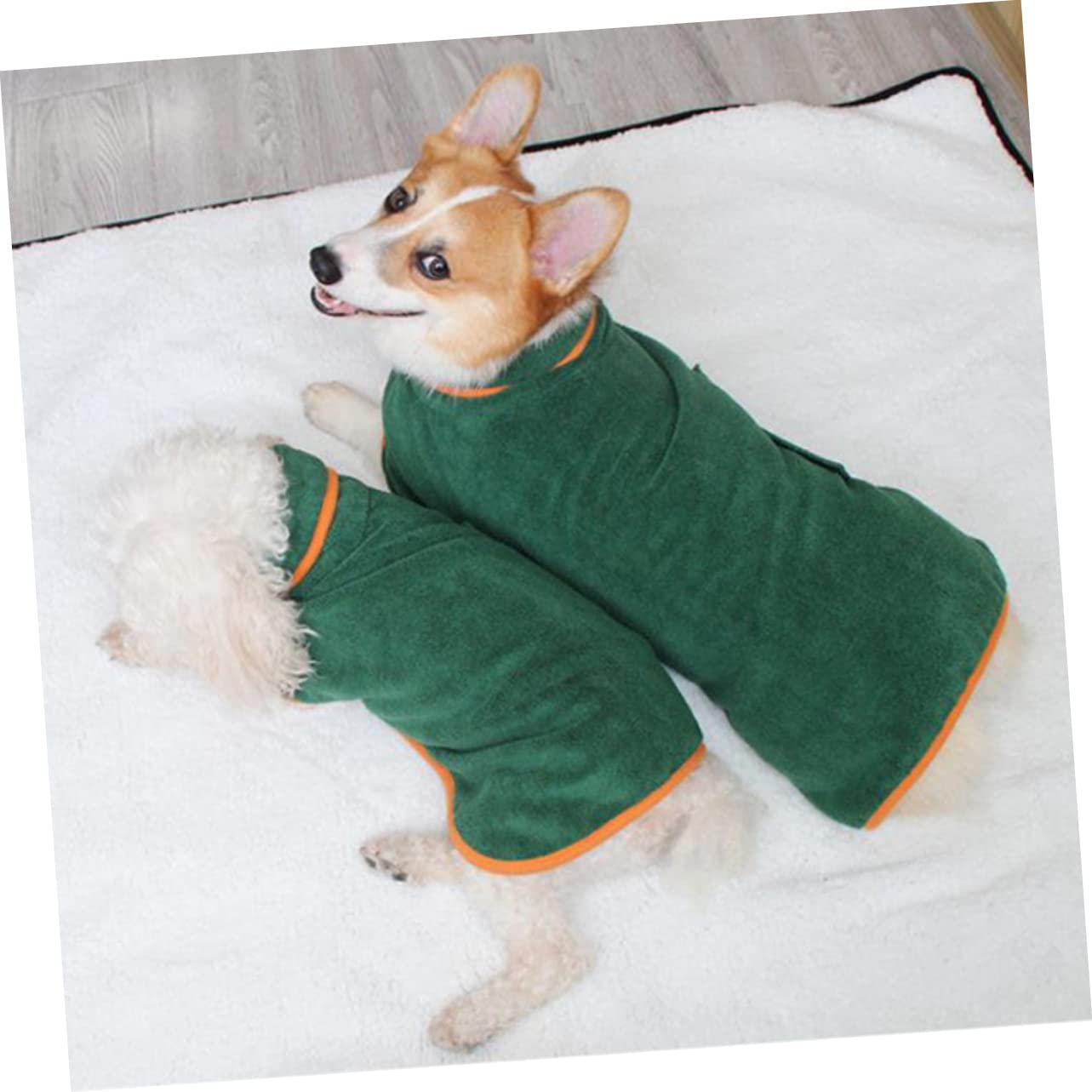 Lot De 2 Peignoirs pour Animaux De Compagnie Peignoirs pour Chiens Et Chats Serviette De Bain pour Chiens Et Chiots Peignoir Chaud