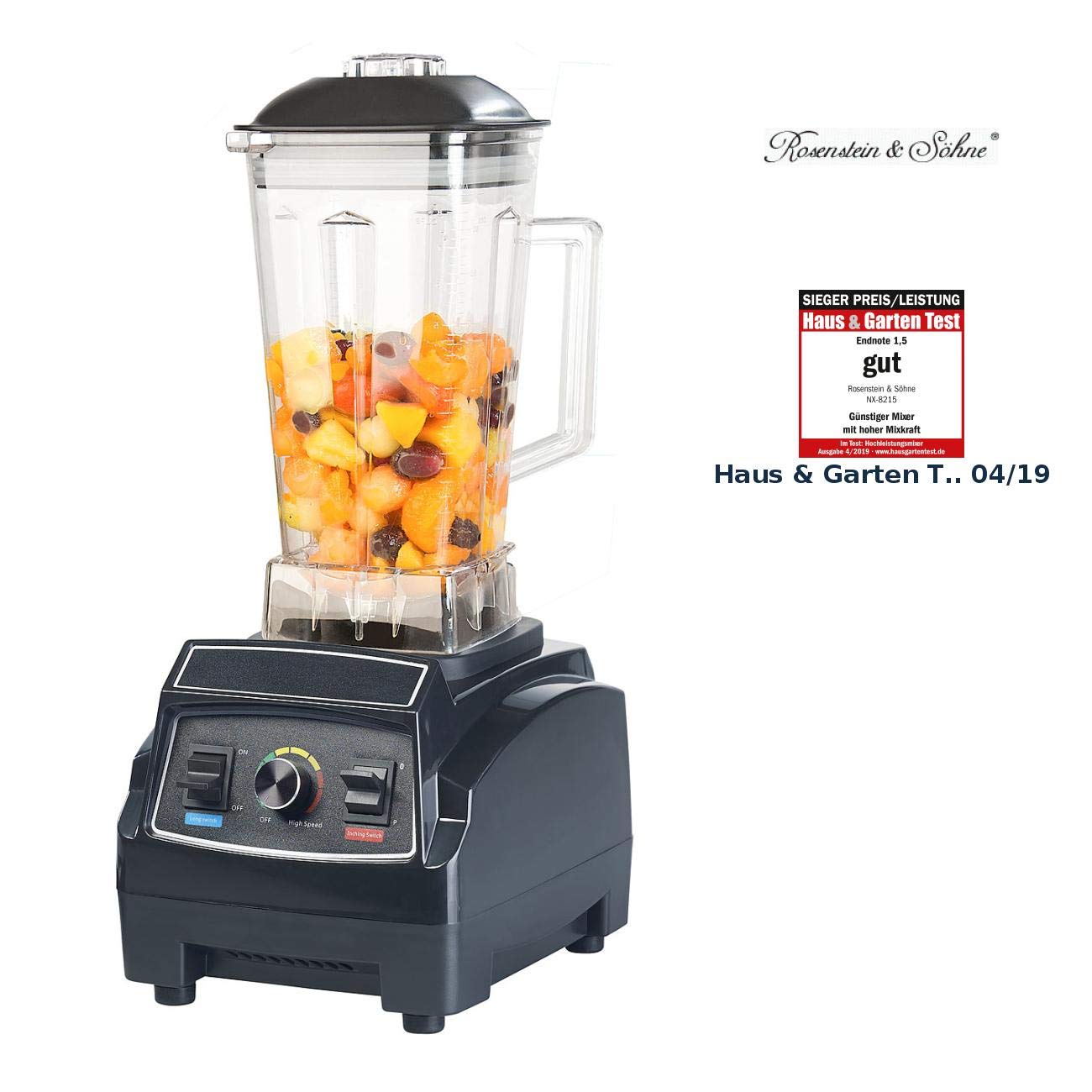 Rosenstein & Söhne Profesjonalny blender retro 1500 W 2 l