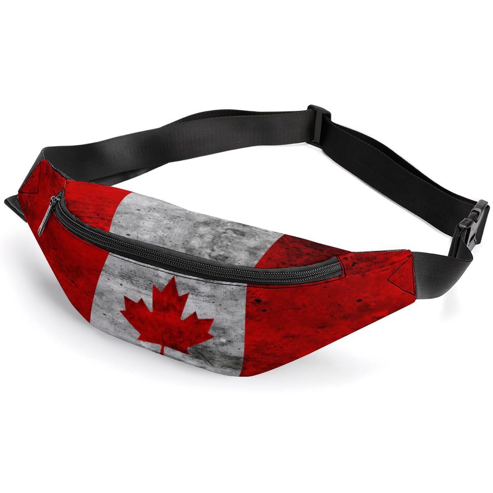 Canada Flag Vintage Retro Fanny Pack Men Women Crossbody Waist Bag Adjustable Belt Bags Waist Pouch For Travel Hiki Cycling Running