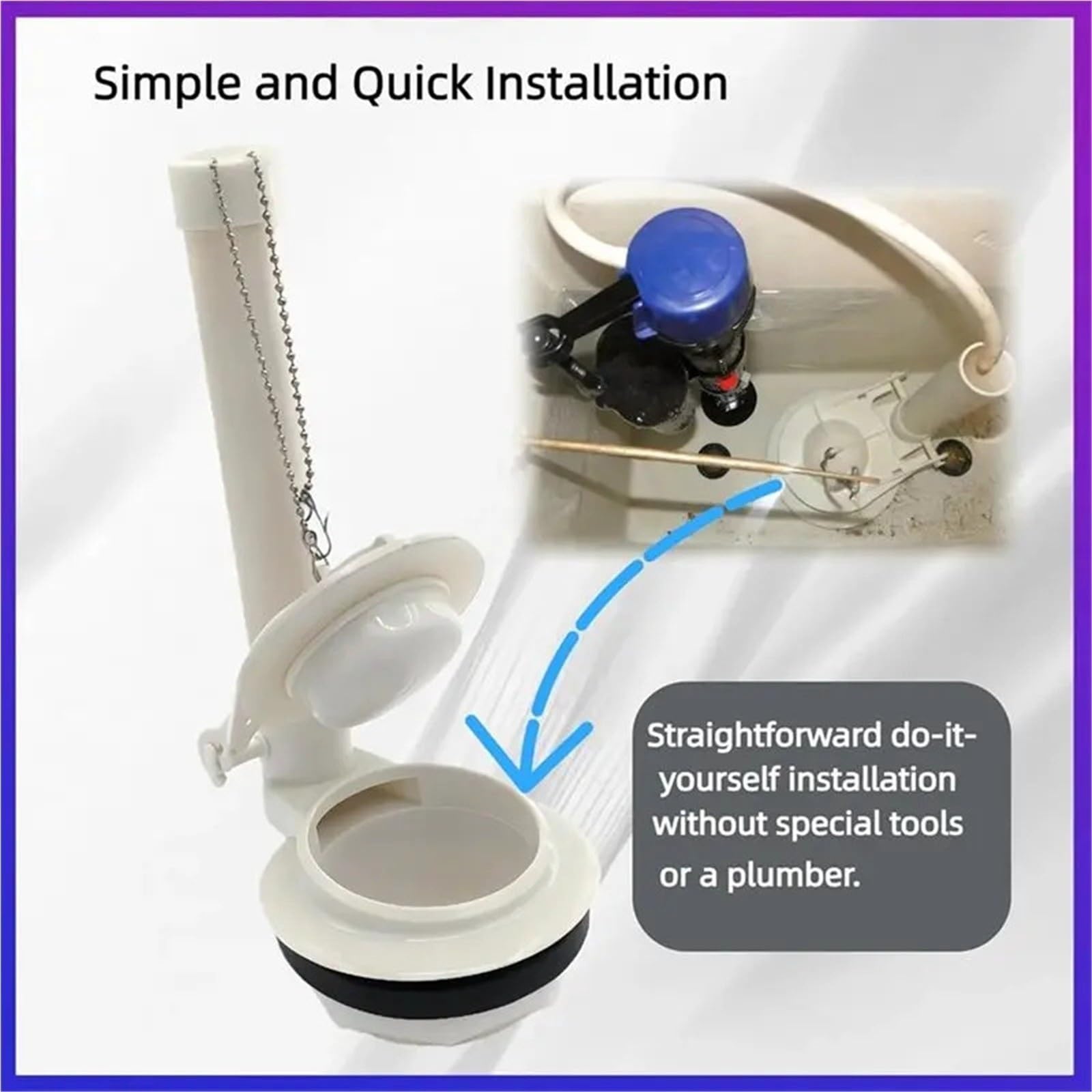 Cisterna Wc Universal Kit de válvula descarga repuesto for inodoro