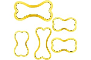 Dog Bone and Paw Print Cookie Cutter Set for Homemade Pup Puppy Treats
