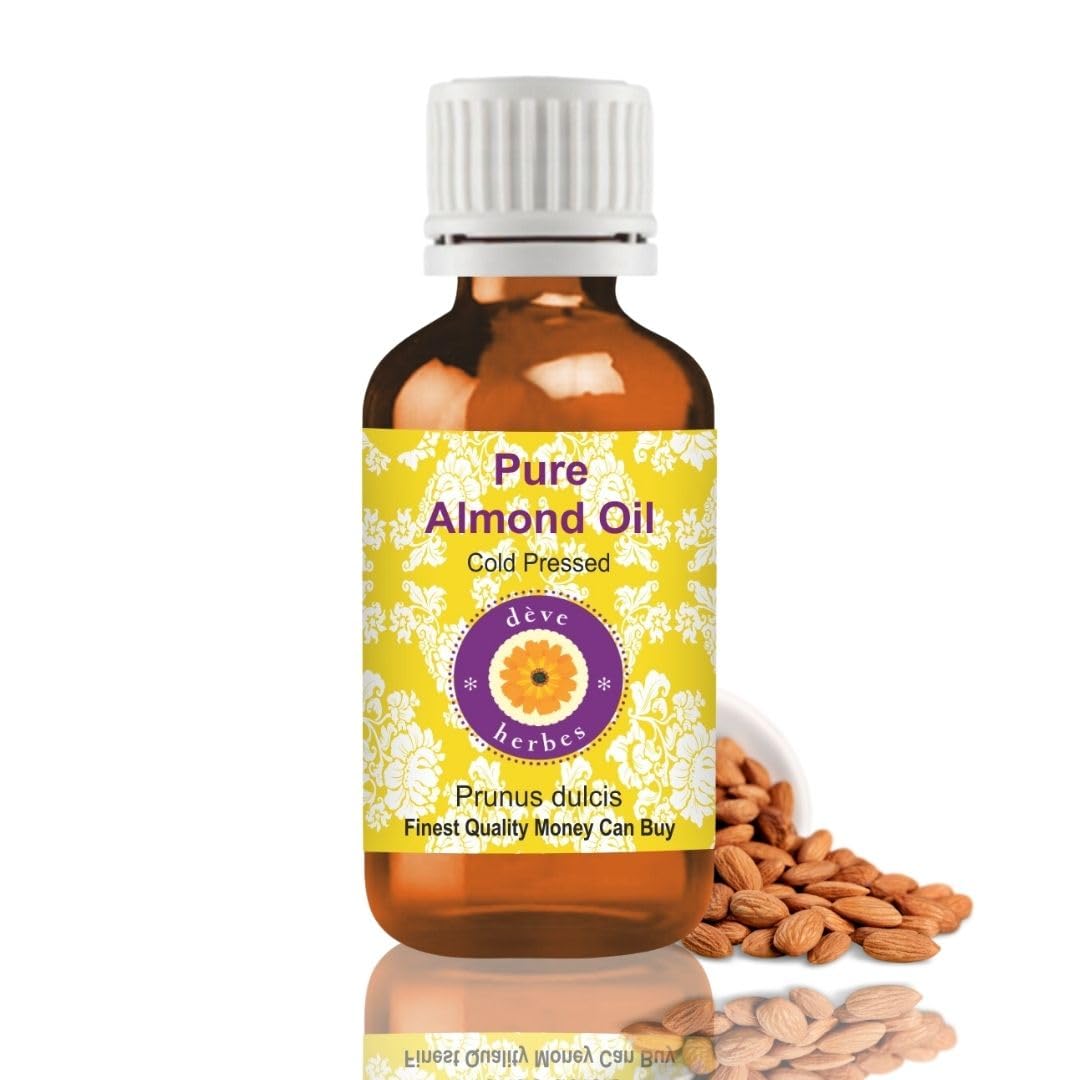 Deve Herbes Pure Almond Oil (Prunus dulcis) Natural Therapeutic Grade Cold Pressed 50ml