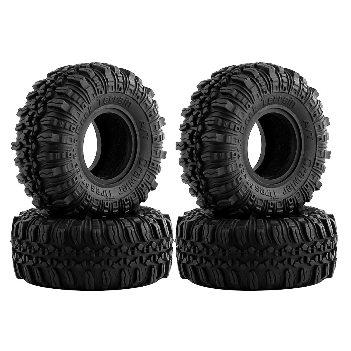 Ieron 1.0 Tires, S3 All Terrain Crawler Tires for RC Crawler Car Axial TRX4M SCX24 AX24 FCX24 Upgrade Parts (Black) - Image 3