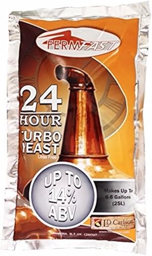 24 HORAS TURBO LEVADA FERMFAST 9.17 oz PAQUETE de levadura destiladora