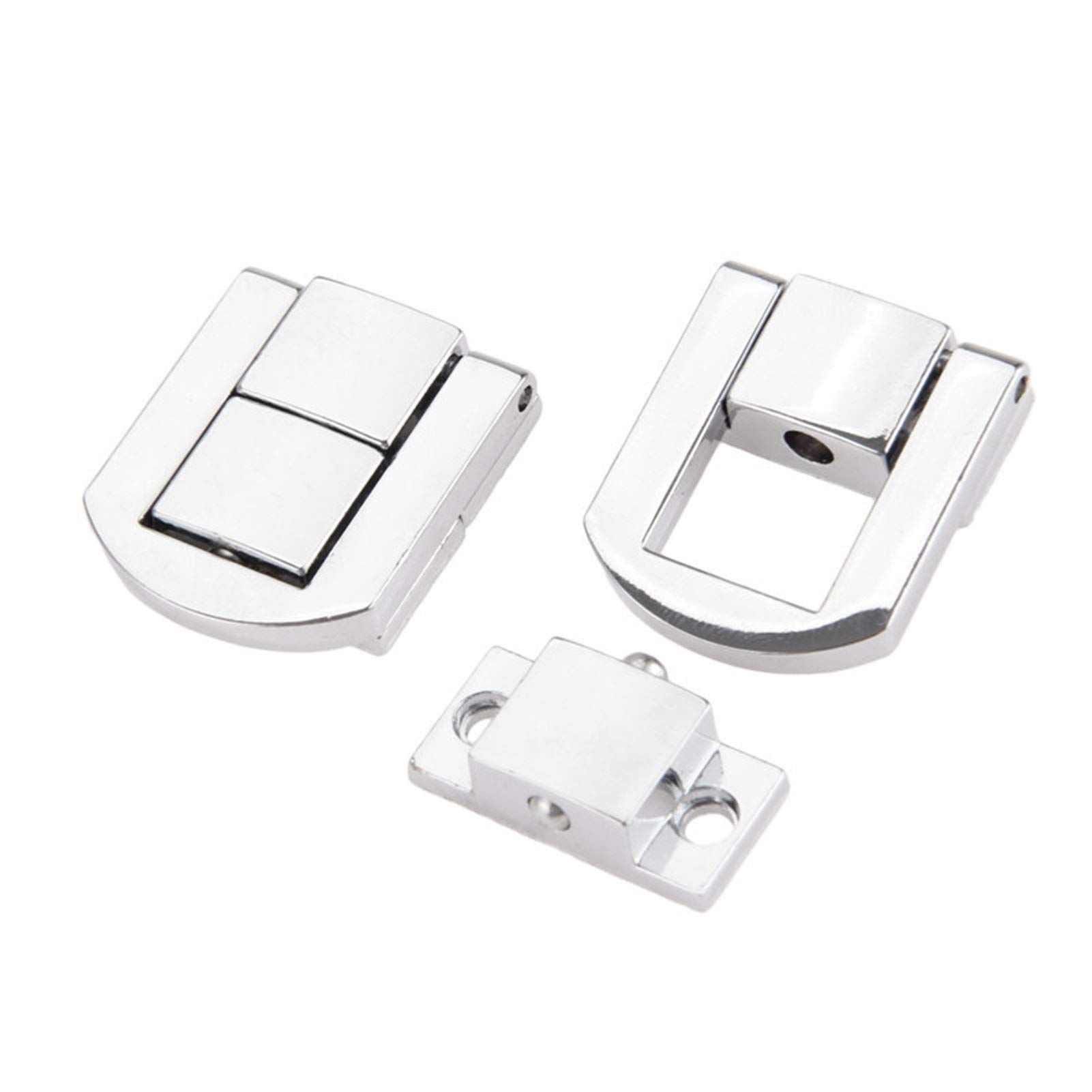 SHALLEZSOU Key Hasp Lock 2pcs 20 * 25mm Antique Box Hasps Alloy Lock Catch for Jewelry Chest Suitcase Buckle Clip Clasp Vintage Hardware