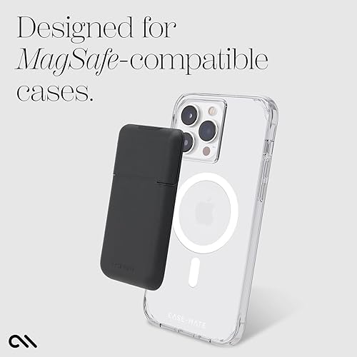 Miniatura 4 de Case-Mate Cartera magnética para iPhone tarjetero Cartera MagSafe de cuero vegano capacidad para hasta 3 tarjetas Cartera magnética delgada y