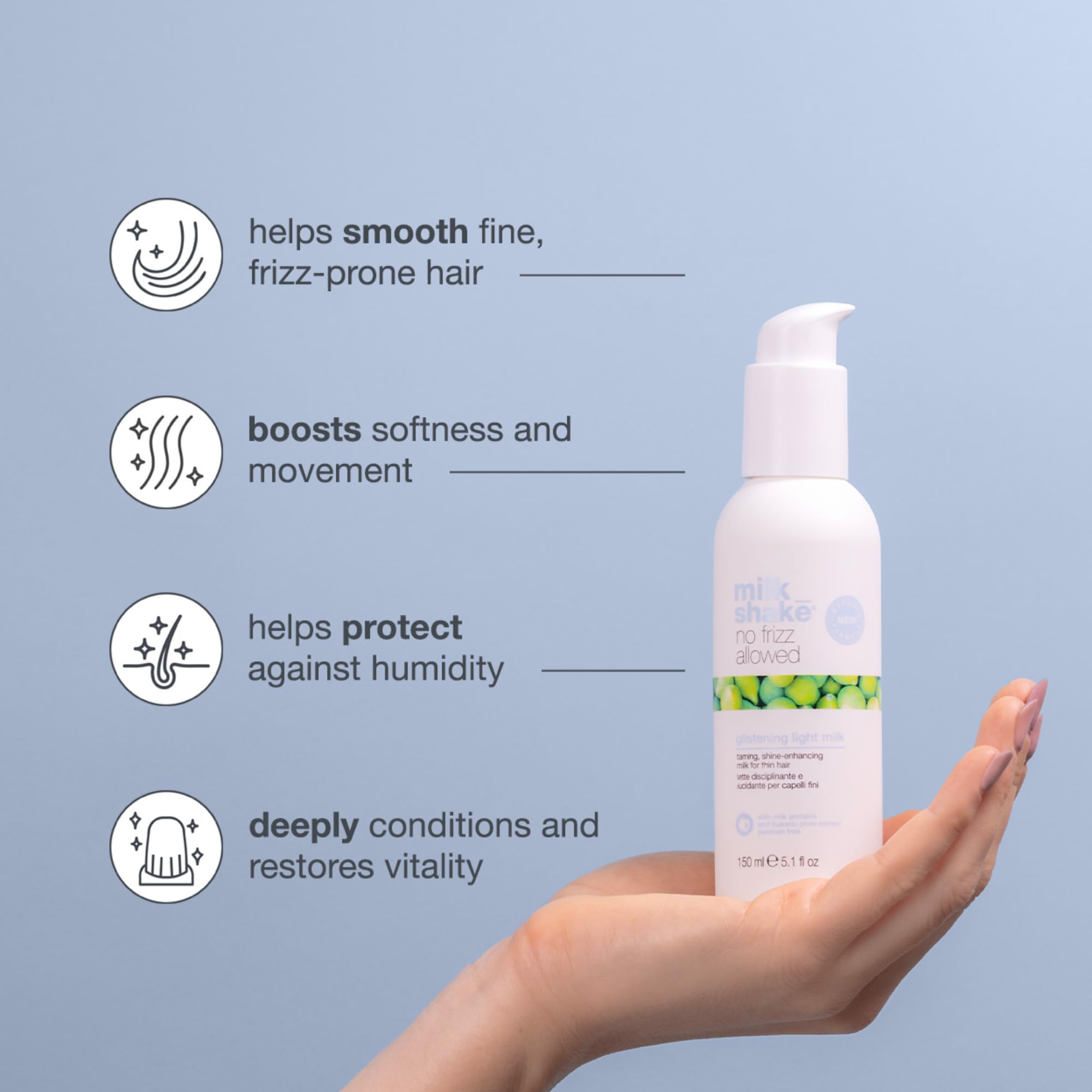 milk_shake | NO FRIZZ Allowed Glistening Light Milk 150ML