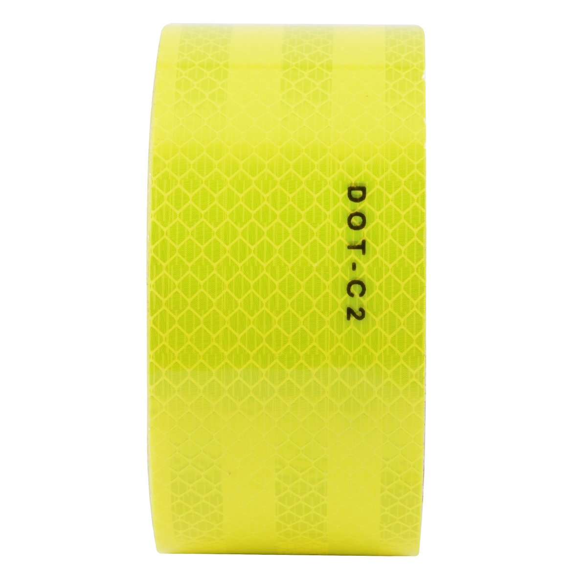 Fluorescent Yellow High Visibility DOT-C2 Reflective Tape 2 inch x 20 feet Neon Yellow Safety Warning Conspicuity Tape Waterproof Self-Adhesive Tape