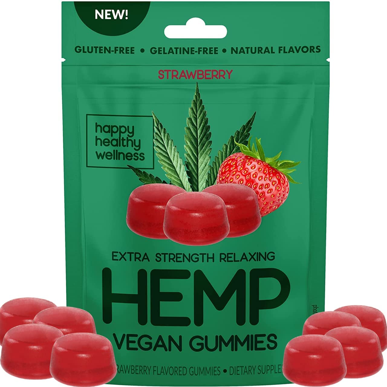 Buy Vegan Hemp Gummies for Anxiety and Stress by HHW 100 Natural