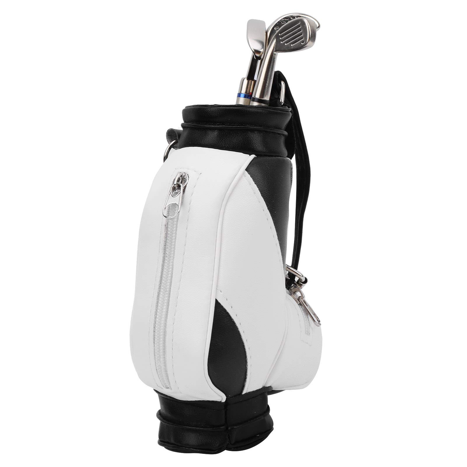 flexman Golf Pen Holder Gifts for Men, Mini Golf Pens Holder with Pen for Desk Decoration, 5.4 X 3.3 X 2.0 Desktop Storage Gadgets for Golfer Friends Fans (Black and White)