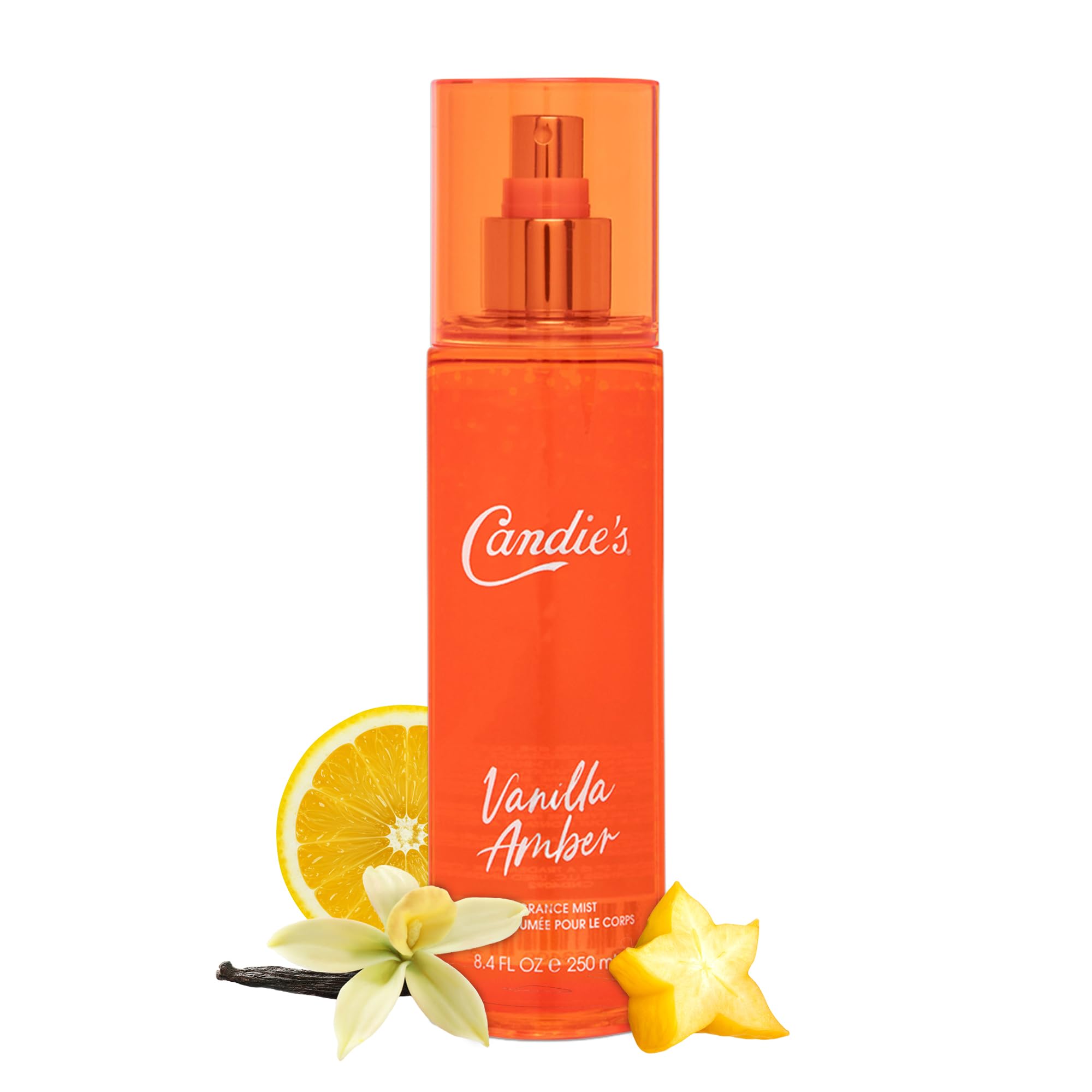 CANDIE'S Vanilla Amber Fragrance Mist - Sweet, Long-Lasting Perfume for Women, Luxurious All-Day Freshness, Ideal Body Cologne for Ladies, Feminine Scent, Lasts All Day, Must-Have Fragrance, 8.4 fl oz