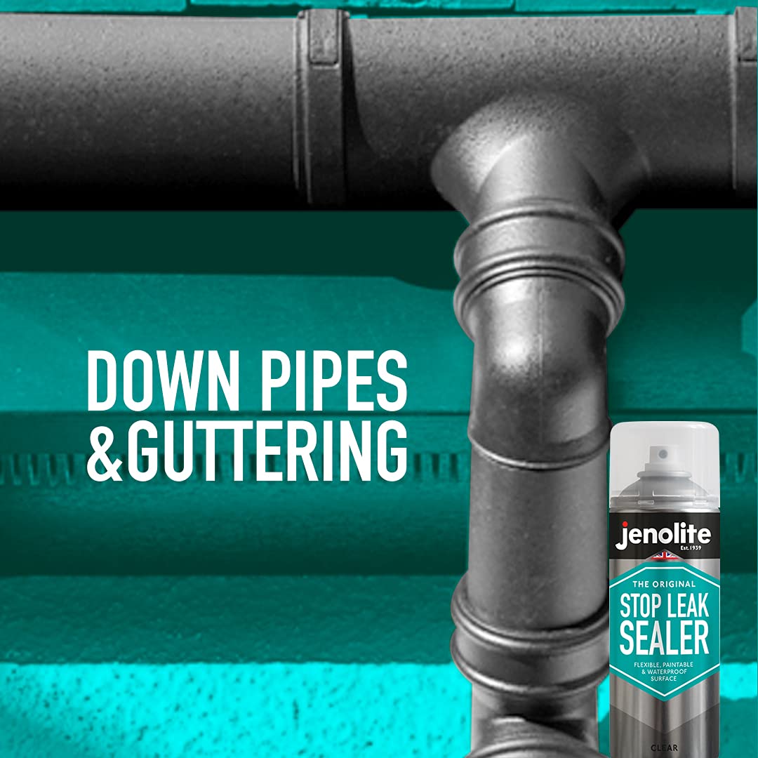 JENOLITE Stop Leak Sealer Spray Waterproof sealant Fills, Seals & Stops Leaks WHITE