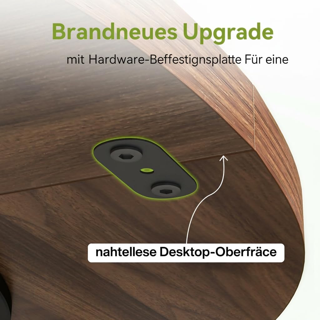 LITTLE TREE Runder Esstisch für 4–6 Personen, 120 cm Esszimmertisch mit Holzsockel, brauner Esstisch, runder Küchentisch für Esszimmer, Küche, Wohnzimmer (nur Tisch)