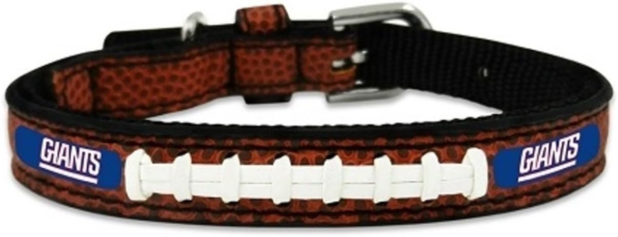 NFL New York Giants Classic Leather Football Collar, Toy