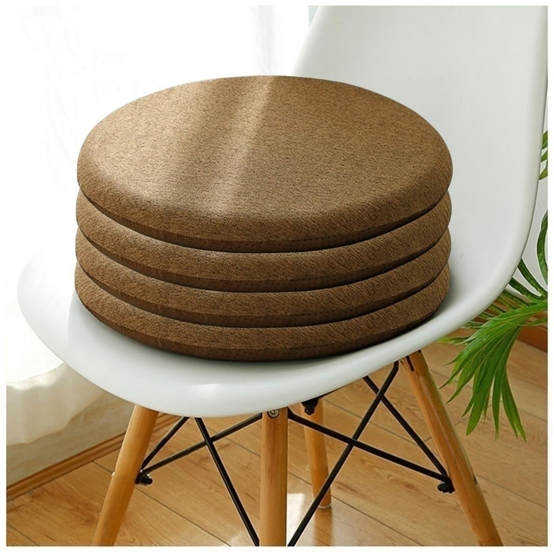 Cojín Redondo para Silla, cojín Redondo Suave de Espuma viscoelástica, Almohadillas Redondas para Silla con Cremallera para Exteriores, Taburete Alto, Comedor, Sala de Estar