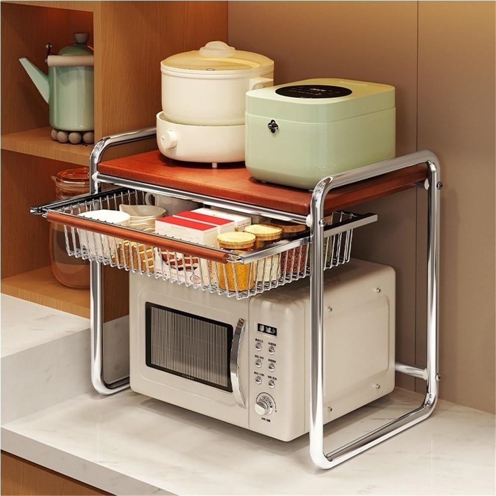 Support en métal de qualité supérieure pour micro-ondes et rangement cuisine