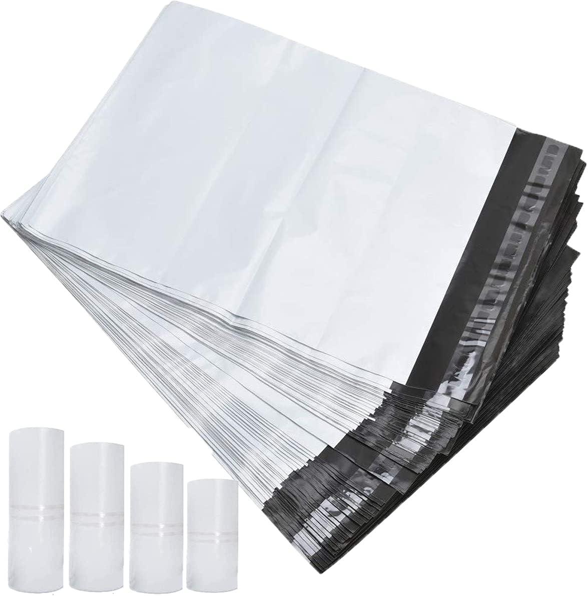 Produktbild von 100 Versandbeutel 32x45 Cm – Blickdicht, Selbstklebend, Wasserabweisend – Für Kleidung & Warensendung, Reißfestes Polyethylen