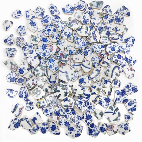ZAVOOS Ceramic Mosaic Tiles, 2.2 Lb Irregular...