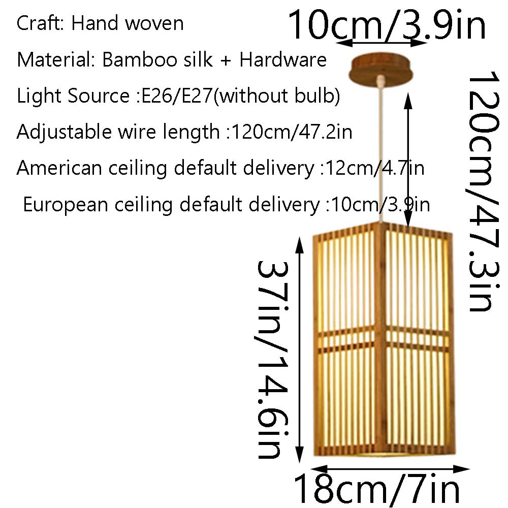 Lampa wisząca Styl japoński Ręcznie robiona bambusowa lampa wisząca Oprawa sufitowa Dekoracyjne światła z naturalnego bambusa Żyrandol artystyczny Kreatywny wiejski wiklinowy rattanowy wiszący