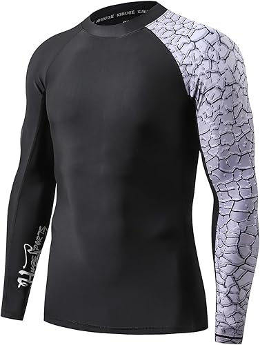 HUGE SPORTS Camiseta de protección para hombre, manga larga, con protección solar UPF 50+, protección UV, de secado rápido y con diseño de costuras