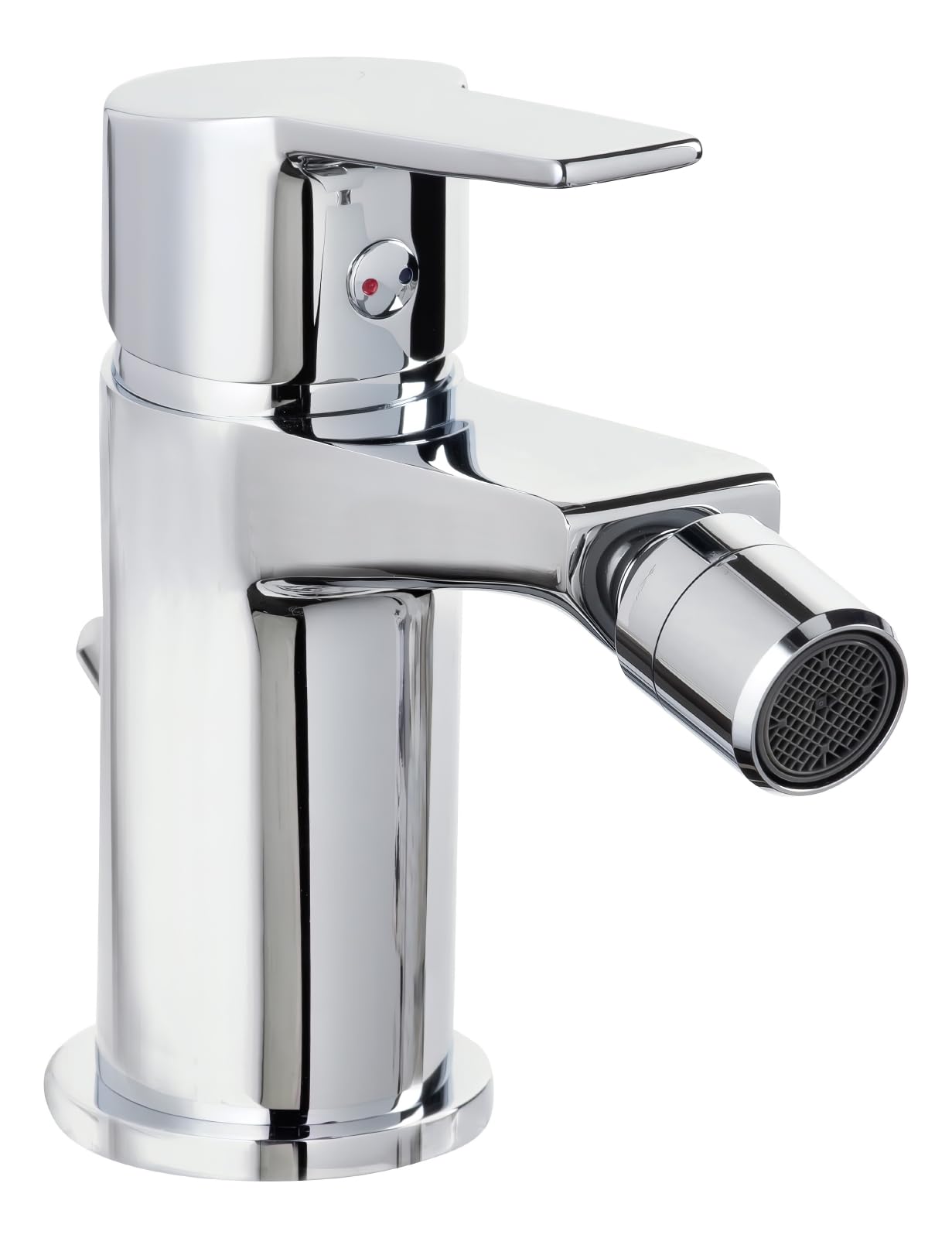 aquaSu® Bidet-Armatur Onoa, mit Excentergarnitur, Wasserhahn Bidet, leichtgängige Keramikkartusche, Standard-Montage, Messingkern, verchromt, 799119