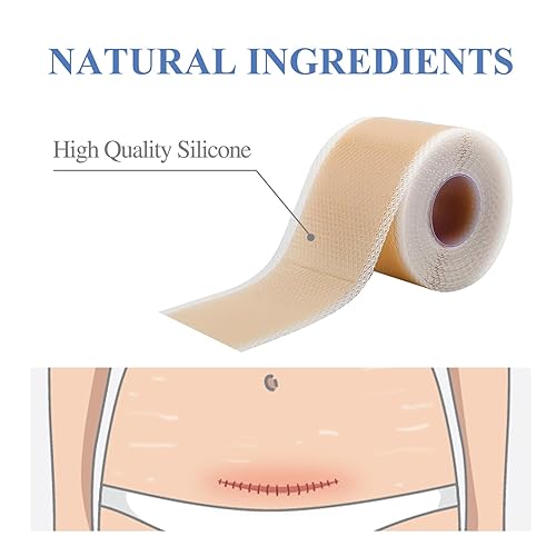 Miniatura 2 de 1 hoja de silicona para cicatrices, tiras de silicona para cicatrices, cinta de silicona transpirable, cinta fina de silicona para cicatrices, (1.5