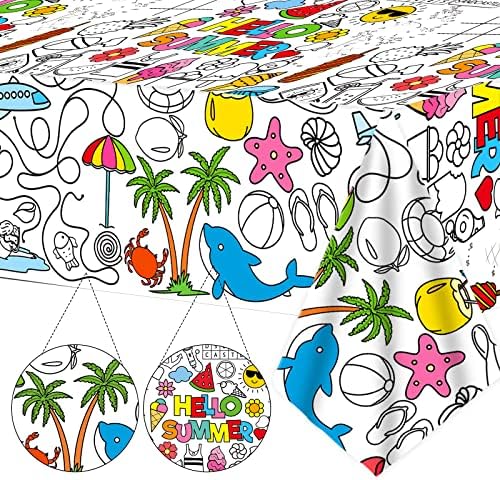 Amazon.com: Giant Unicorn Coloring Tablecloth for Kids Huge Unicorn ...