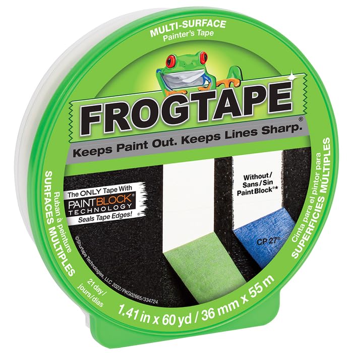 10‐Rolls of 1.41" x 60 yds Shurtape 111990 FrogTape Green Multi‐Surface Painter's Masking Tape