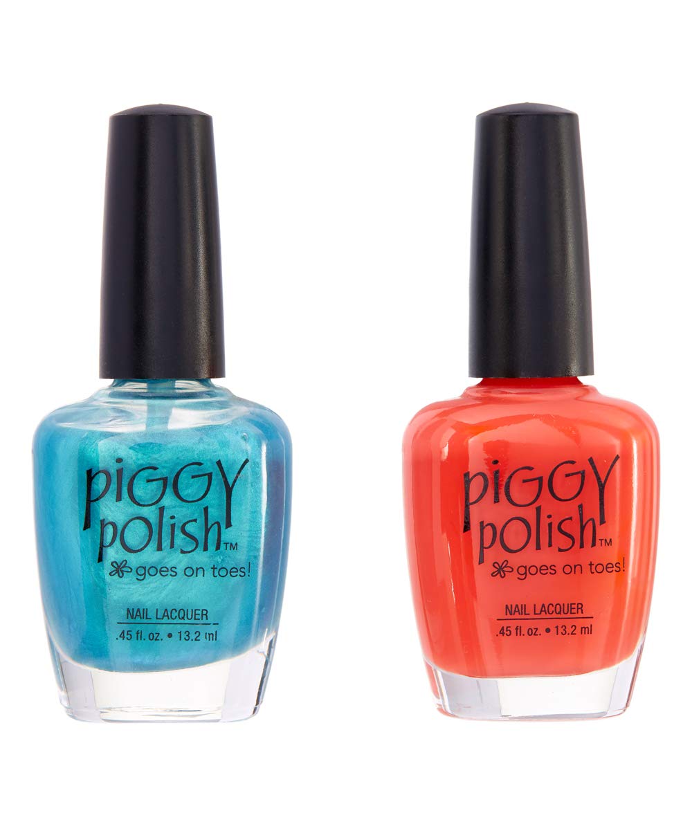 Piggy Polish Azure Thing & Red My Mind, Healthy Ingredients & Cruelty Free.5 oz