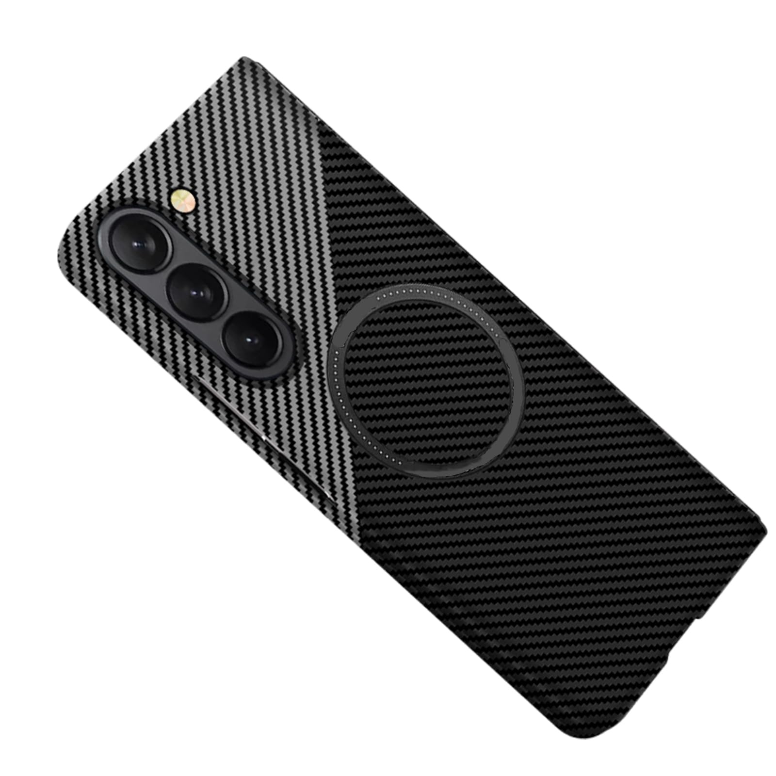 FLURIKA Magnetic Case for Samsung Galaxy Z Fold 5, Compatible with MagSafe Carbon Fiber Slim Thin Lightweight Aramid Fiber PC Back Anti Scratch Drop