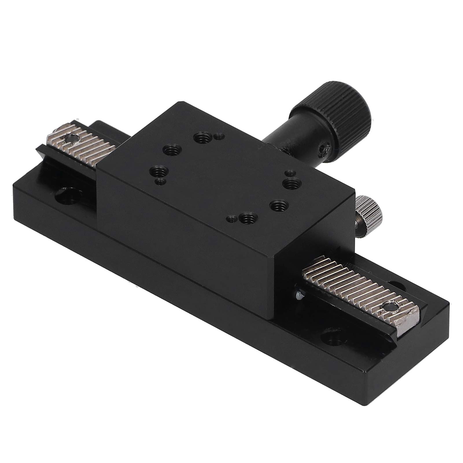 Plataforma de corte manual de cola de milano de eje X HC30 A100, plataforma deslizante lineal de aleación de aluminio de alta precisión con transmisión por engranajes para equipos de medición óptica