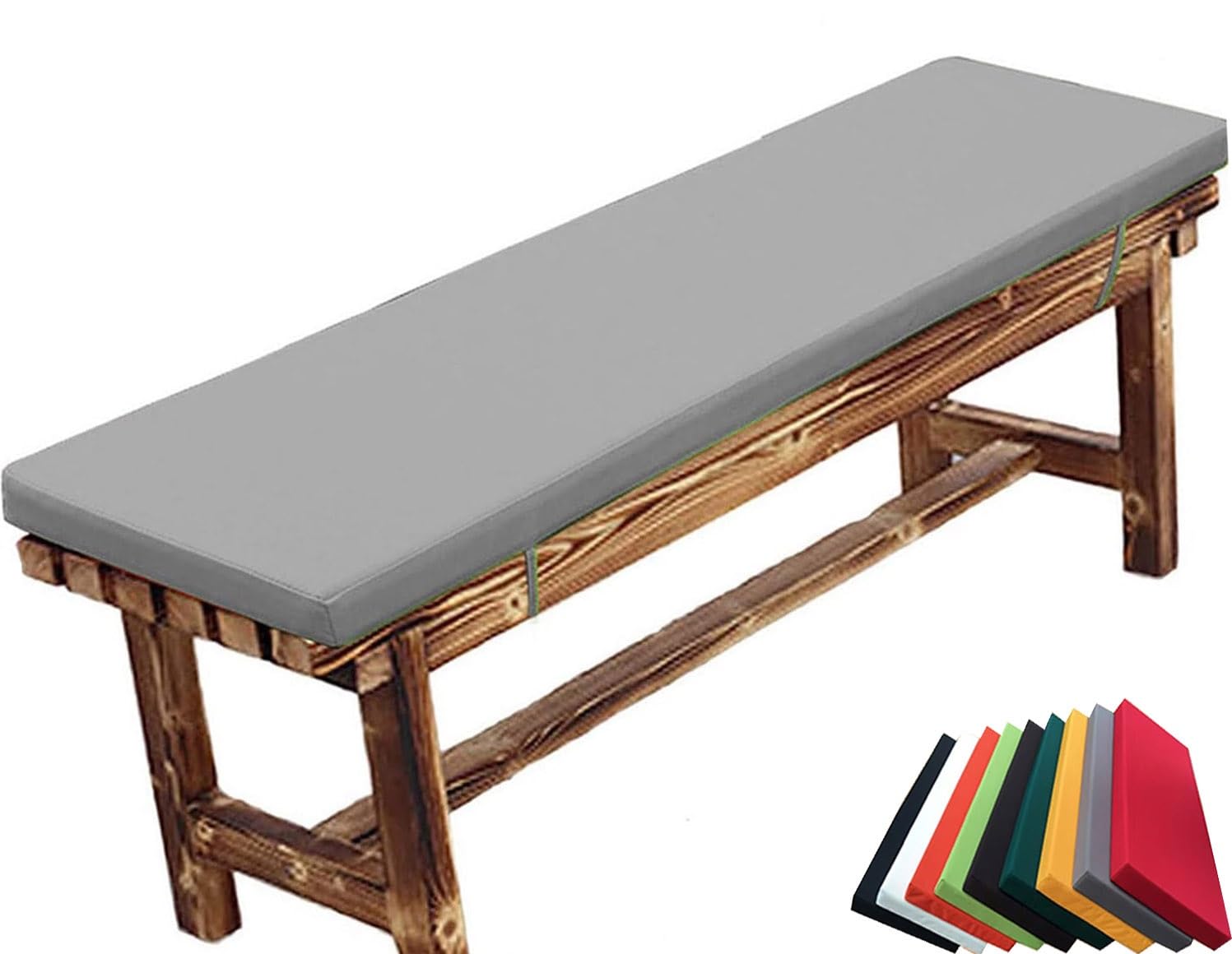 Panca impermeabile per interni ed esterni, cuscino antiscivolo per 2/3/4 posti, perfetto per baia, patio, sedie a dondolo e pelliccia di portico, dimensioni: 120 cm, 110 cm, 200 cm, 150 x 40 cm, 35 cm