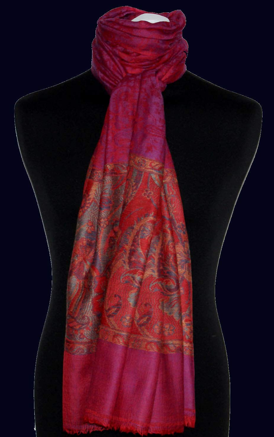 Lorenzo Cana Pashmina Schal Schaltuch 100% Kaschmir Kaschmirschal Kaschmirtuch Damenschal gewebt mehrfarbig