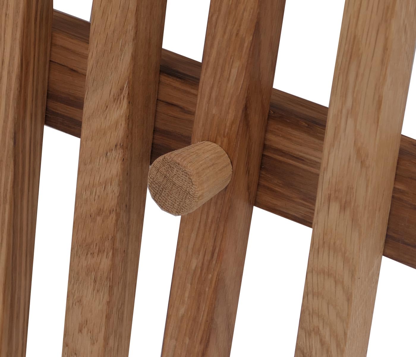 MCA Garderobenpaneel HWC-P57 Massiv-Holz 40x38cm Eiche