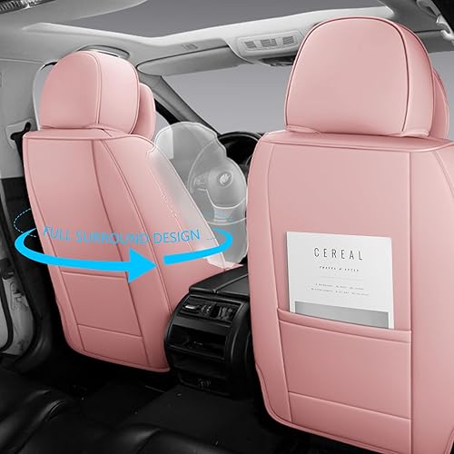 Miniatura 3 de NS YOLO - Fundas para asiento de automóvil de cuero sintético para vehículos todoterreno camioneta de ajuste universal para los accesorios