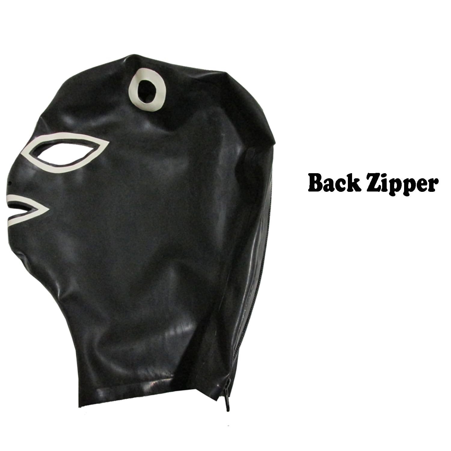 Schwarz Latexhaube,Modische Dame Latexmaske