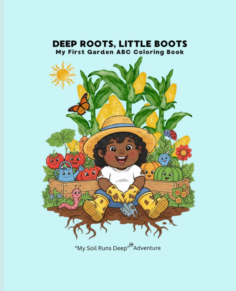 Deep Roots, Little Boots: My First Garden ABC Coloring Book