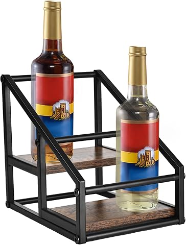 2-tier syrup rack, 4 bottles